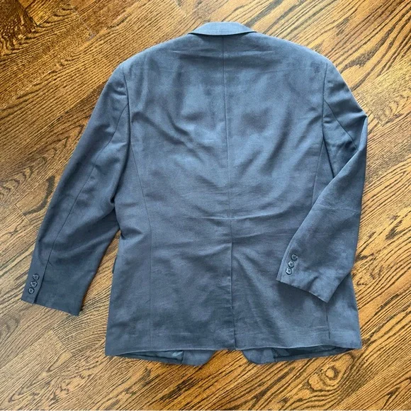 Vintage 1990s Today’s Man Supra Suede Navy Blazer – Men’s Sport Coat